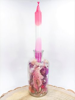 Droogbloemen in fles collectie COLD PINK