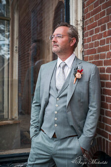 corsage man droogbloemen