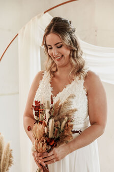 Bruiloftbloemen bruidsboeket droogbloemen