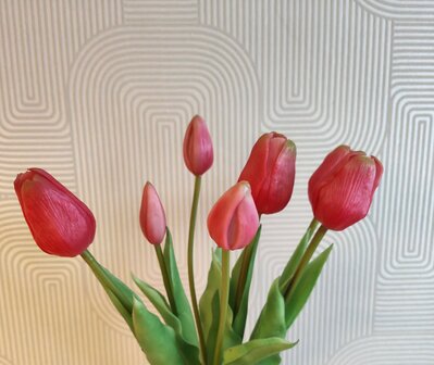 nep tulpen kunst boeket zijde