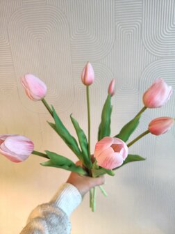 nep tulpen boeket roze 