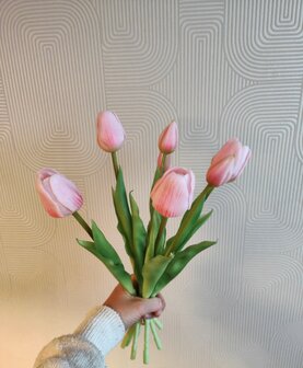 boeket nep tulpen kunst bloemen