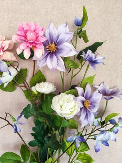 kunst boeket bloemen wit roze