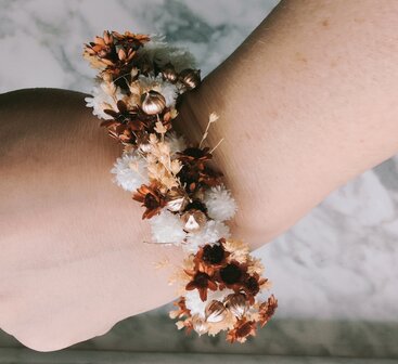 Gedroogde bloemen armband pols corsage
