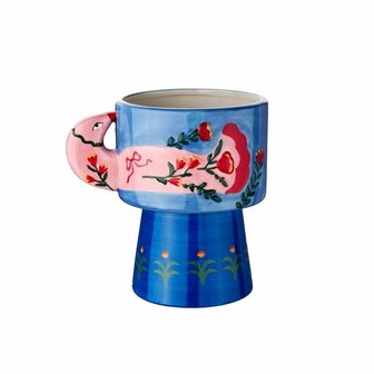 Aardewerk vaas sapphire crest