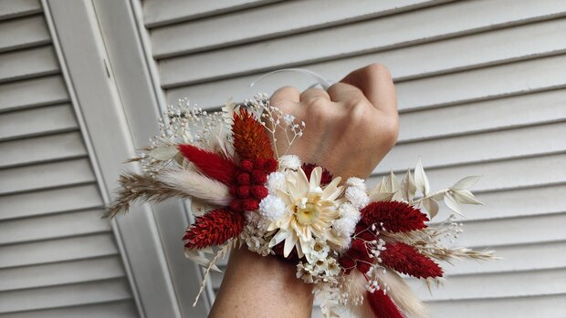 bloemen armband pols corsage droogbloemen