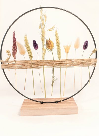 Droogbloemen krans bloomring DIY