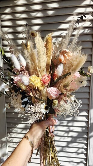 Boeket droogbloemen handmade zelf samen stellen