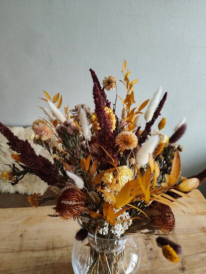 droogboeket bloemen geel 