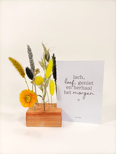 Flowergram kaartenhouder GEEL Flowergram kaartenhouder GEEL
