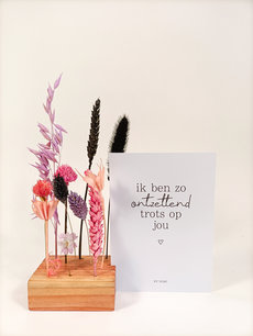 DRYflowerbar kaartenhouder ROZE DRYflowerbar kaartenhouder ROZE
