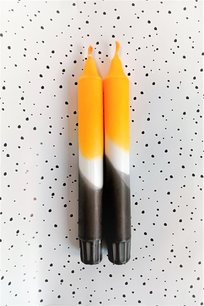 Dip Dye kaarsen zwart oranje Dip Dye kaarsen zwart oranje