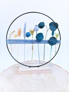 Droogbloemen krans bloomring BLUE AUTUMN Droogbloemen krans bloomring BLUE AUTUMN