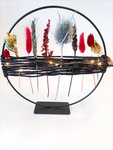Droogbloemen krans MOONSHINE LIGHT UP RED Droogbloemen krans MOONSHINE LIGHT UP RED