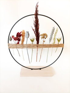 Droogbloemen krans bloomring BROWN Droogbloemen krans bloomring BROWN