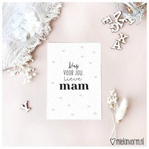 Kaart || Kus voor jou, lieve mam Kaart || Kus voor jou, lieve mam