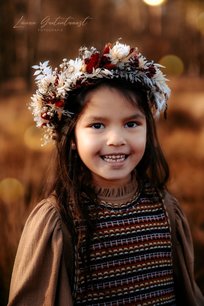 Droogbloemen haarkrans 