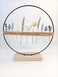 DIY Droogbloemen krans bloomring blauw DIY Droogbloemen krans bloomring blauw